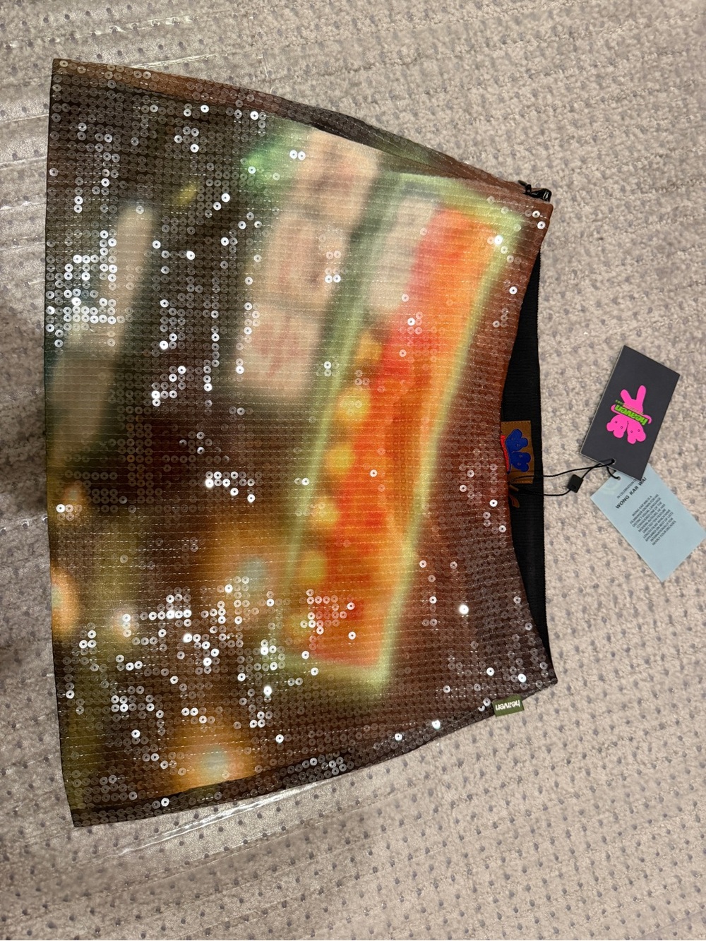 Heaven by Marc Jacob’s sequin Hong Kong mini skirt NWT 00 Wong kar wai collab